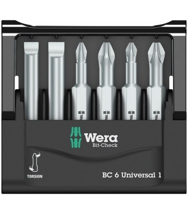 Wera Bit-Check 6 SB Universal 1 PZ/PH/SL Bits Seti 50mm 05073635001