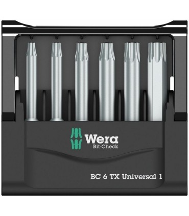 Wera Bit-Check 6 Universal 1 SB Torx Bits Seti 50mm 05073637001