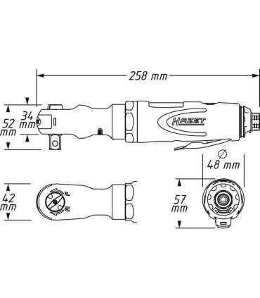 Hazet 9022P-2 108Nm 1/2" Havalı Cırcırlı Vidalama