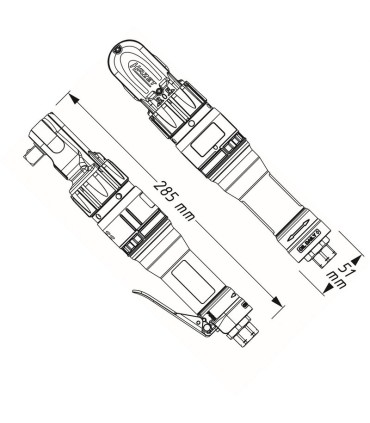 Hazet 9022-360 120Nm 1/2" Havalı Cırcırlı Vidalama