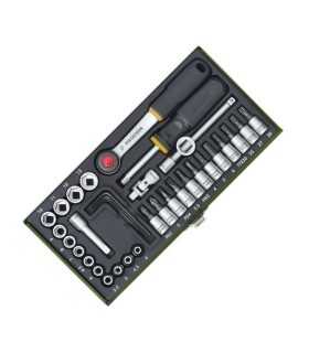 Proxxon Endüstriyel 23080 1/4" Cırcır Lokma Bits Takımı 36P