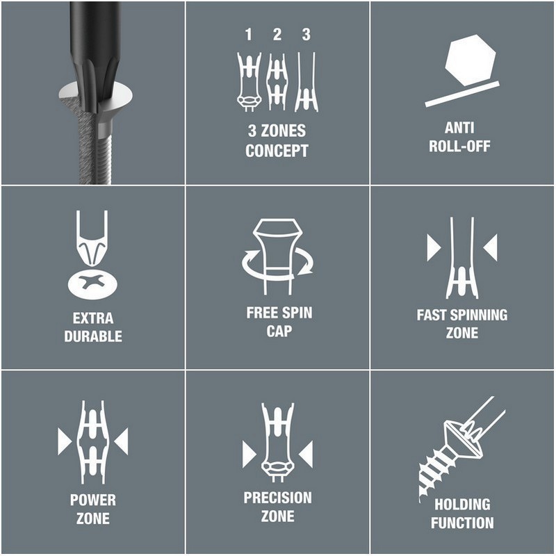 Wera 1567 ESD HF Torx Mikro Tornavida 60mm TX7 05030403001