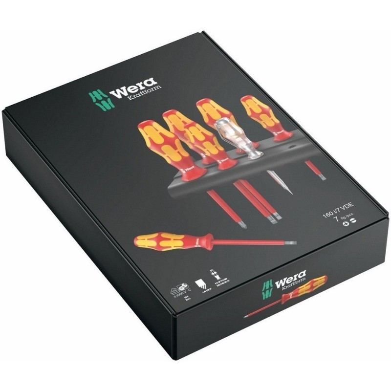 Wera 160 i/7 KF Plus 100 VDE Elektrikçi Tornavida Seti 05006147001