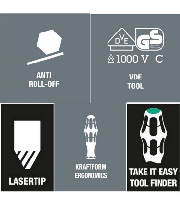 Wera 160 i/7 KF Plus 100 VDE Elektrikçi Tornavida Seti 05006147001