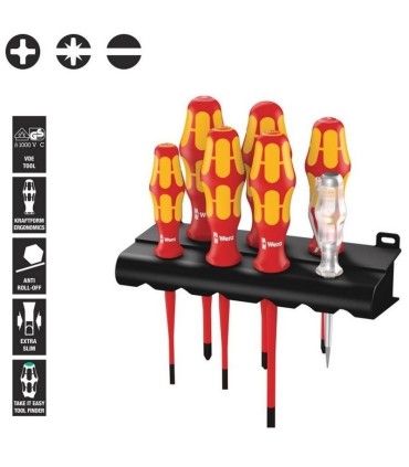 Wera 160 iS/7 KF Plus 100 VDE Elektrikçi Tornavida Seti 05006480001