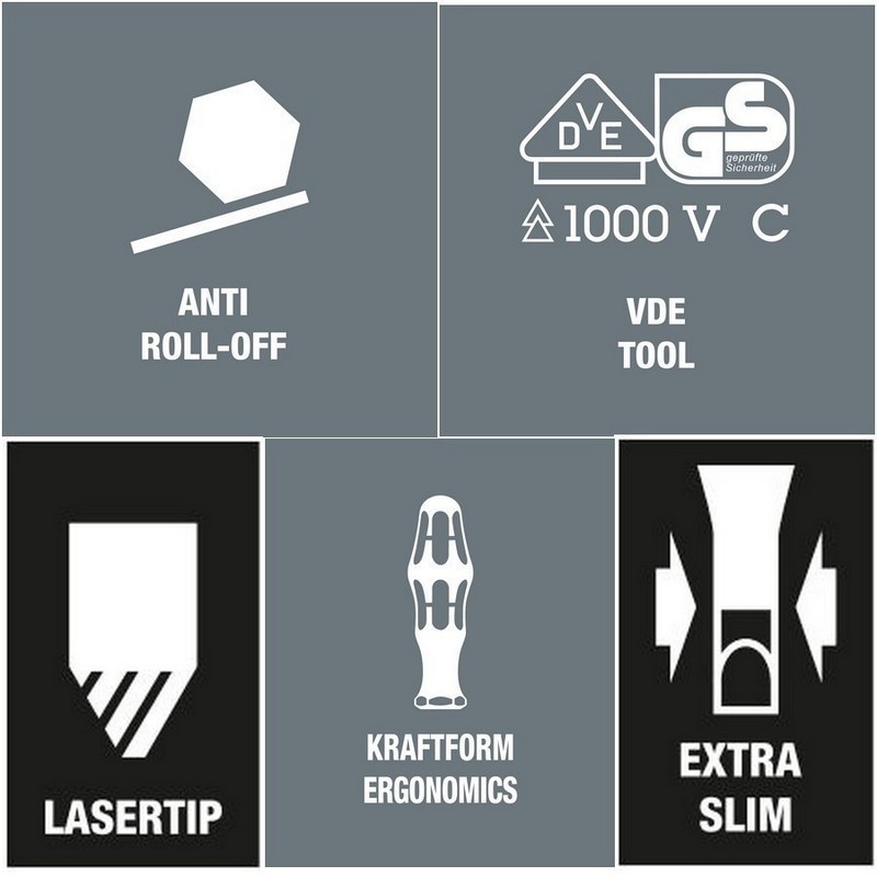 Wera 160 iS/7 KF Plus 100 VDE Elektrikçi Tornavida Seti 05006480001