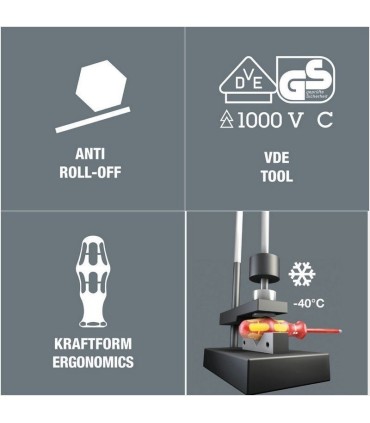 Wera 160i VDE İzole Düz Tornavida 150x0,8x4,0mm 05006116001