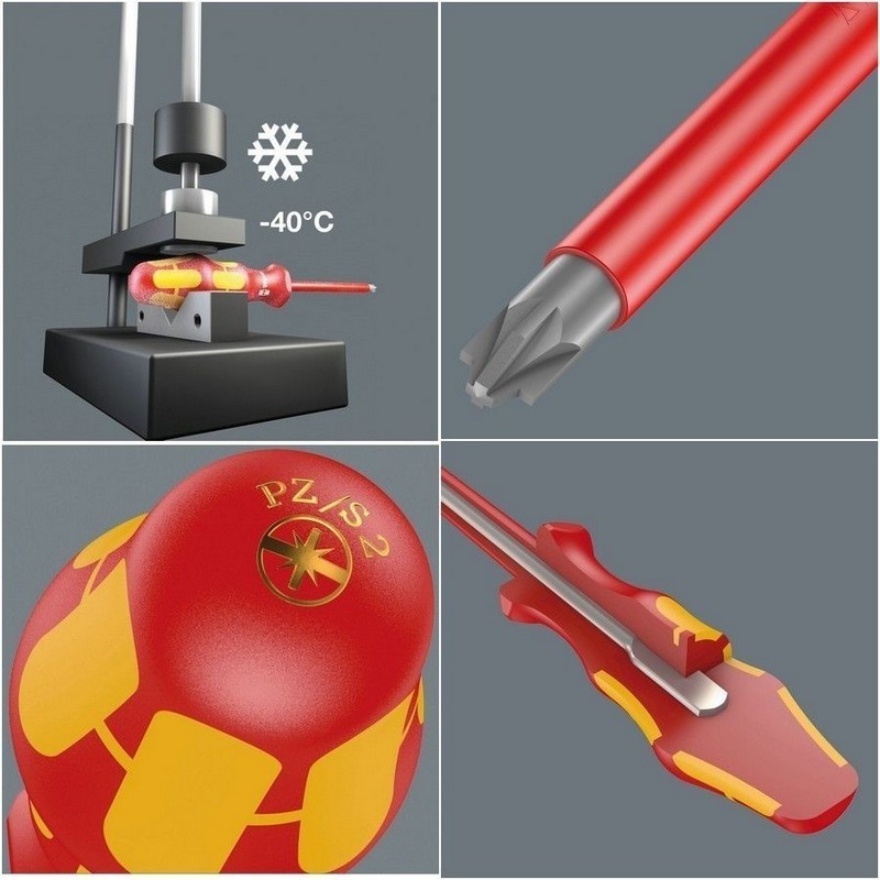 Wera 165i VDE SB İzole Pozidriv Düz Tornavida 80mm PZ/S1 05100021001