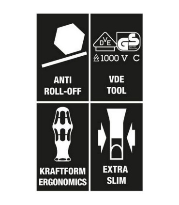 Wera 165iS VDE İzole Pozidriv Düz Tornavida 2li Set 05006470001