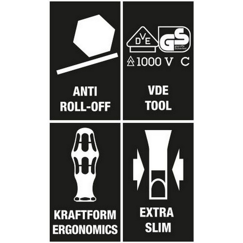 Wera 165iS VDE İzole Pozidriv Düz Tornavida 2li Set 05006470001