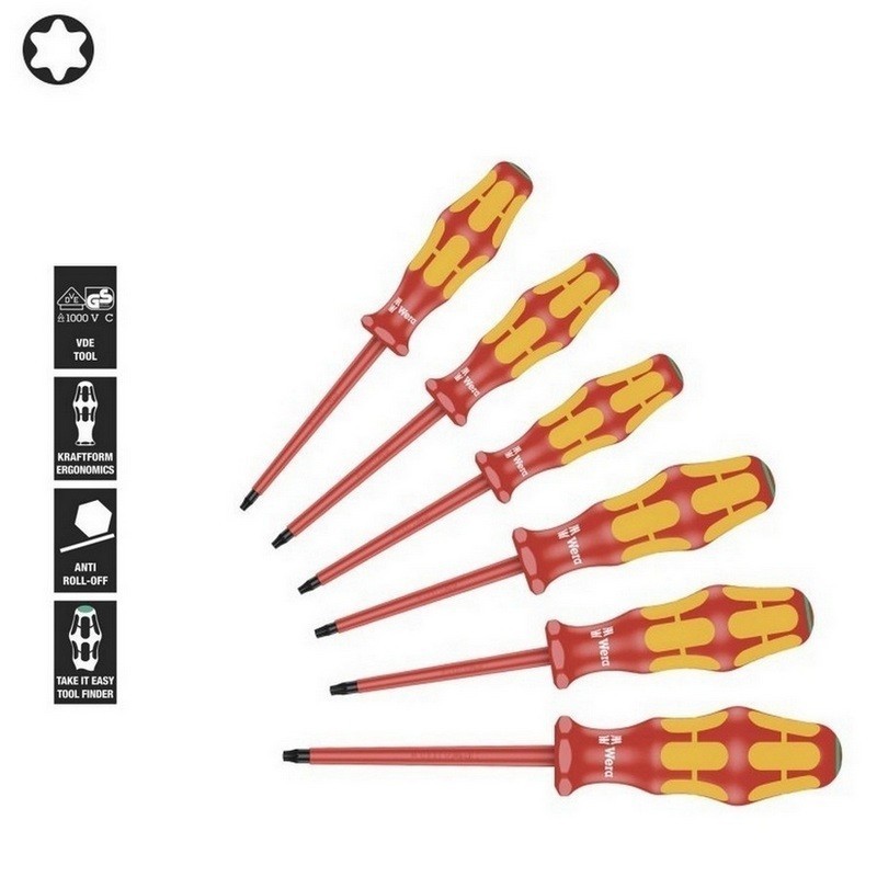 Wera 167 i/6 VDE Elektrikçi Torx Tornavida Seti 05133356001