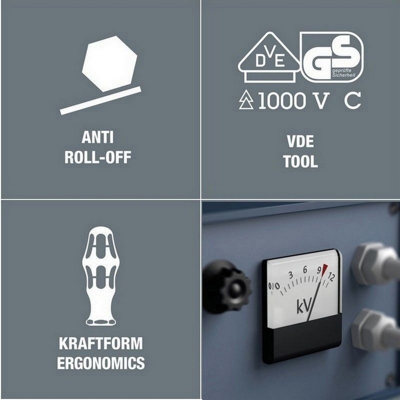 Wera 190i VDE İzole Lokmabaş Tornavida 125x6,0mm 05005305001