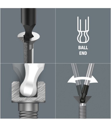 Wera 2052 Topbaş HexPlus Mikro Tornavida 60mm 1/8" 05118103001