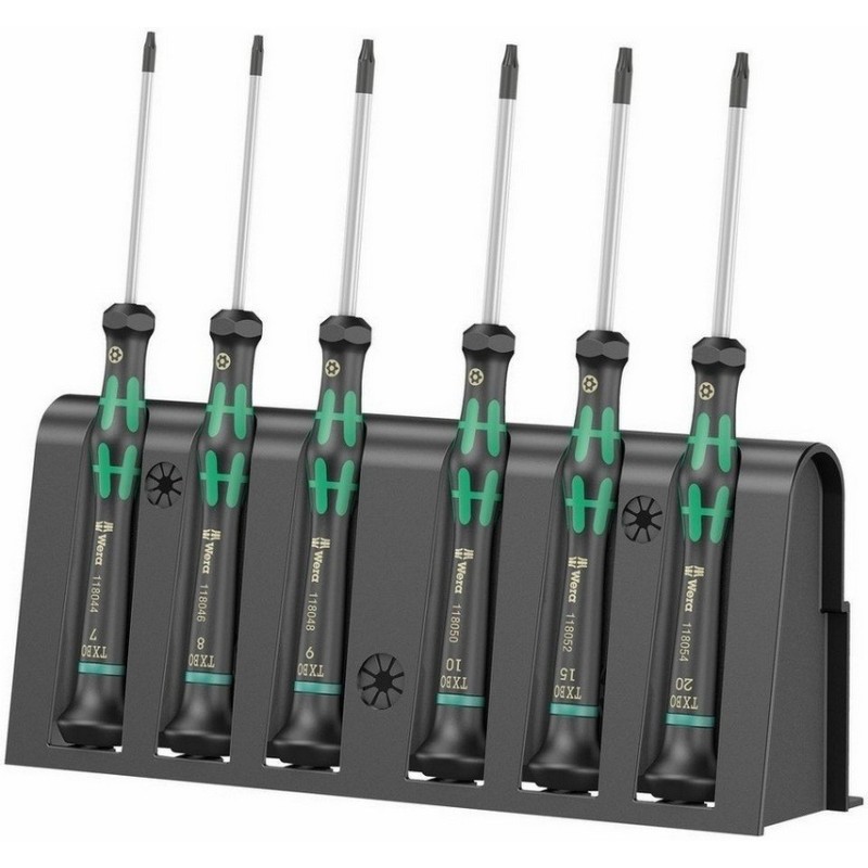 Wera 2067/6 Delikli Torx BO Elektronikçi Mikro Tornavida Set 6lı 05118154001