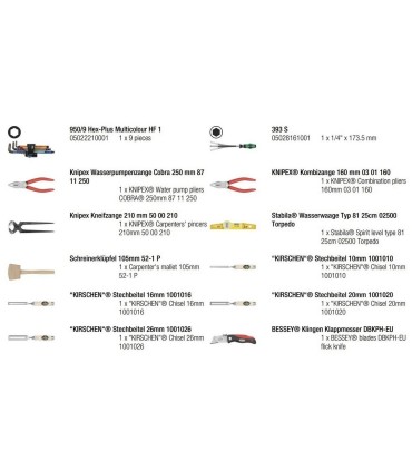 Wera 2go H1 Ağaç İşleri Alet Seti 05134011001