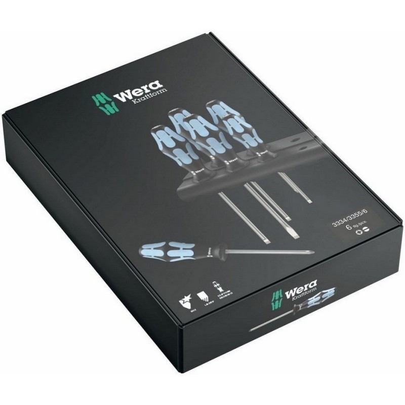 Wera 3334 3355 Paslanmaz Tornavida Set 6lı 05032061001