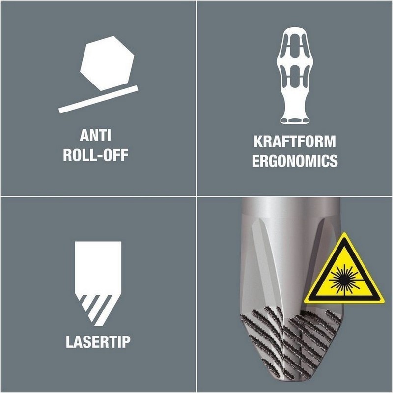 Wera 334 355 SK Lasertip Tornavida 6lı Seti 05007681001