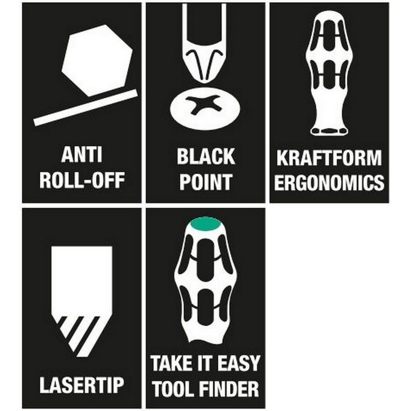 Wera 334/368/6 Raflı Tornavida Seti 6lı 05347778001