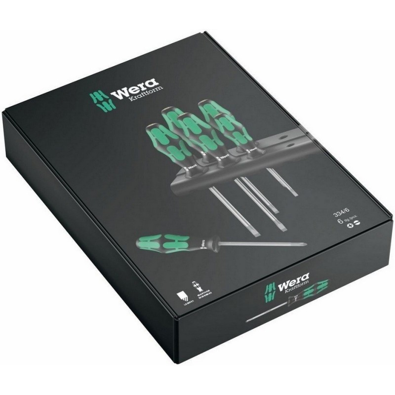 Wera 334/6 Lasertip Yıldız Düz Tornavida Set 6P 05105650001