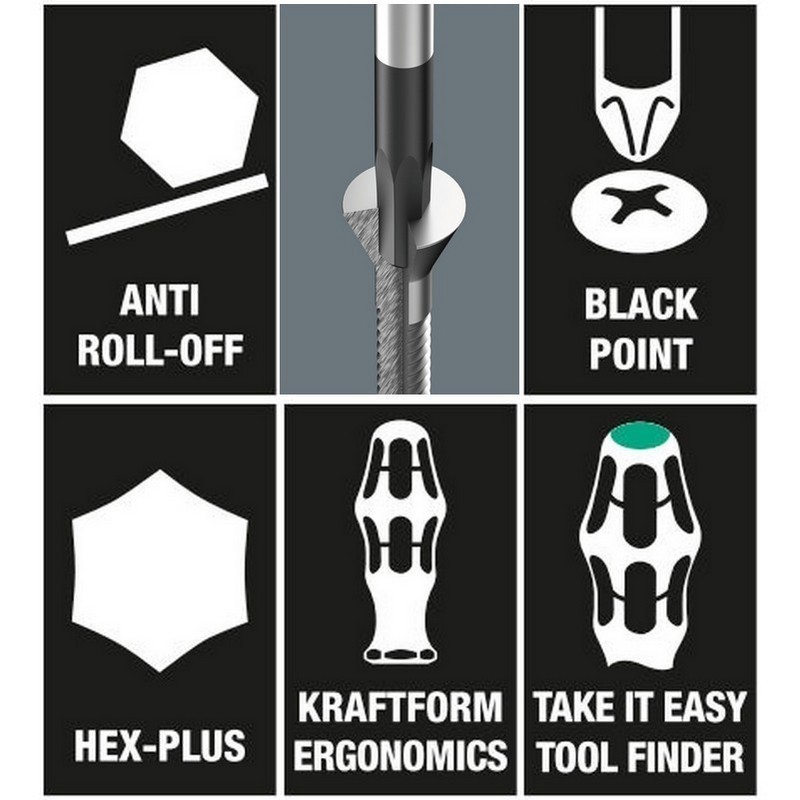 Wera 354 Kraftform HexPlus Tornavida 75x4,0mm 05023115001