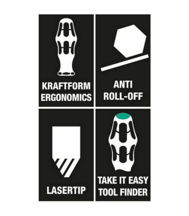 Wera 355 Pozidriv Tornavida 100mm PZ2 05009315001