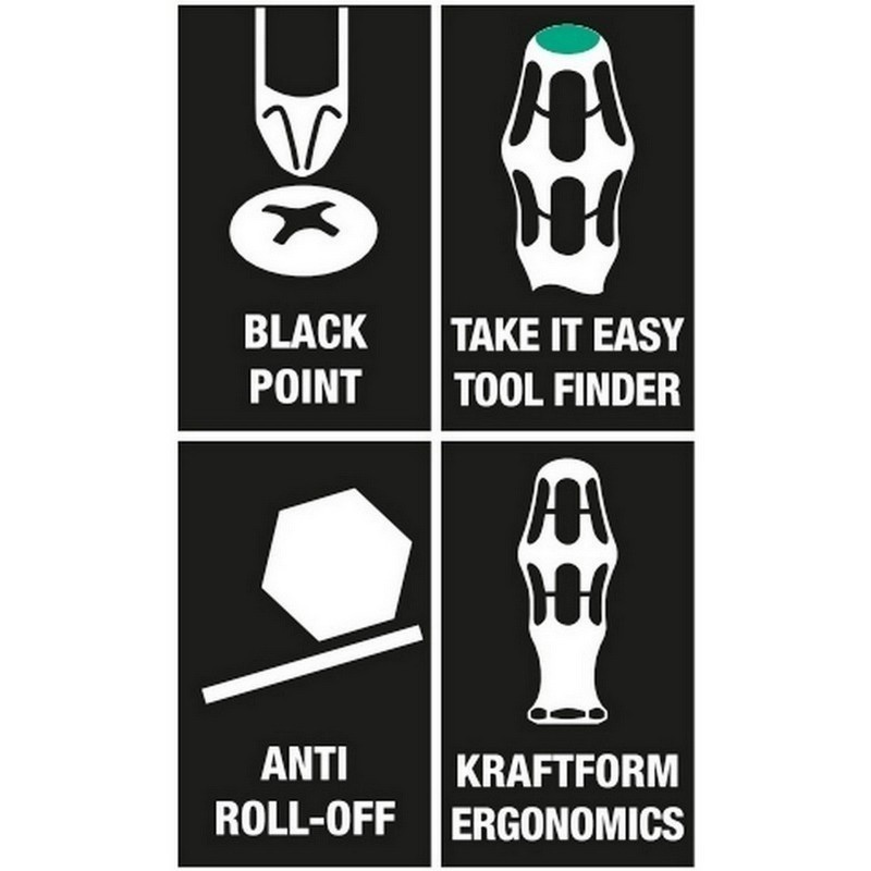 Wera 367 Kraftform Torx Tornavida 80mm TX10 05028005001