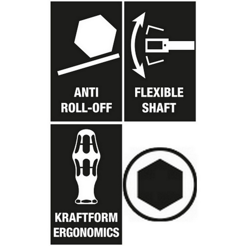 Wera 393S Esnek Şaftlı Bits Tutuculu Tornavida 05028161001