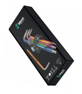 Wera 3950/9 SPKL Hexplus Renkli Topbaş Alyan Seti 05022669001