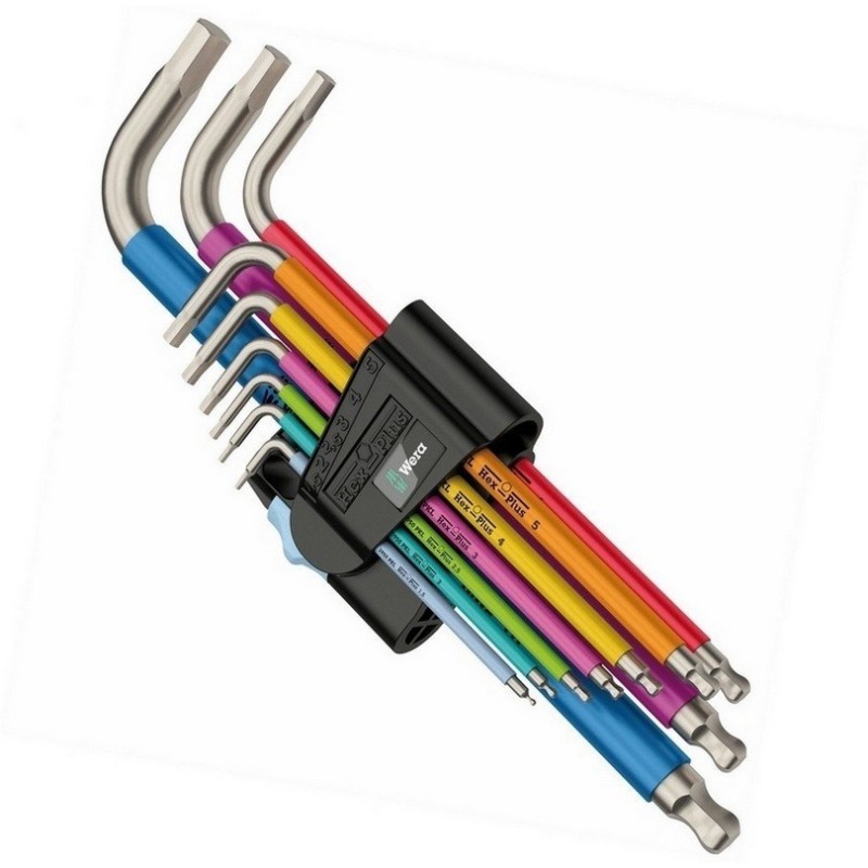 Wera 3950/9 SPKL Hexplus Renkli Topbaş Alyan Seti 05022669001