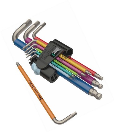 Wera 3950/9 SPKL Hexplus Renkli Topbaş Alyan Seti 05022669001