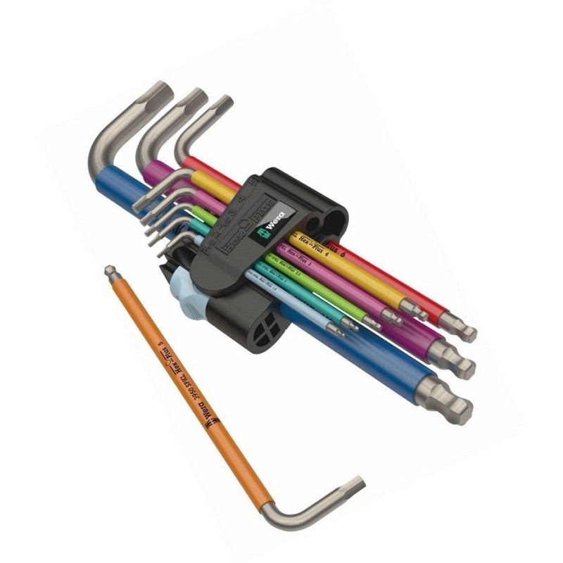 Wera 3950/9 SPKL Hexplus Renkli Topbaş Alyan Seti 05022669001