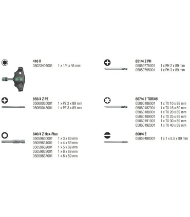 Wera 400 Tornavida Bits Seti Krafform Kompakt 05057470001