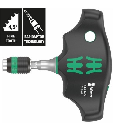 Wera 416 RA Bits Tutuculu Rapidaptor Cırcırlı T Tornavida 05023461001