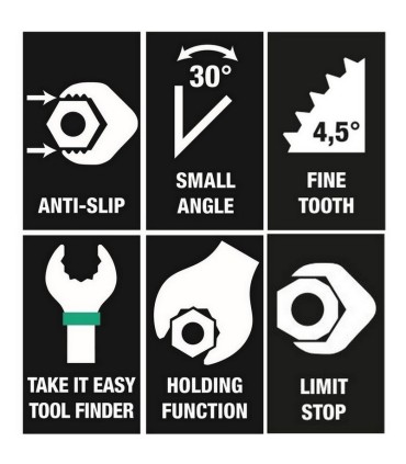 Wera 6000 Joker Cırcırlı Yıldız Açık Ağız Kombine Anahtar Set 11P 05020013001