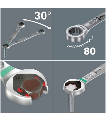 Wera 6000 Joker Cırcırlı Yıldız Açık Ağız Kombine Anahtar 15mm 05073275001