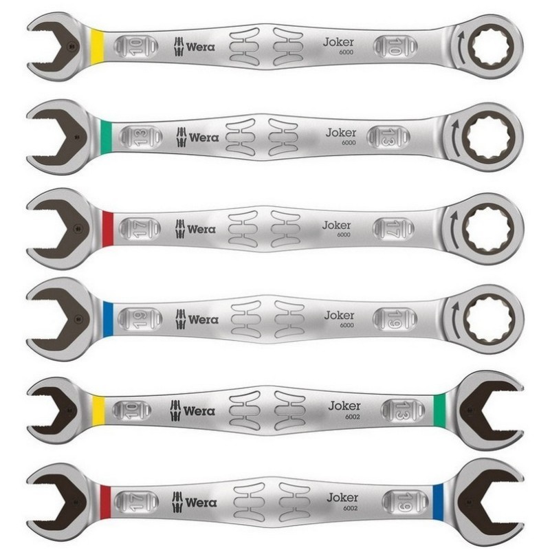 Wera 6000 Joker Cırcırlı Yıldız Açık Ağız Kombine Anahtar Set 6P 05020022001