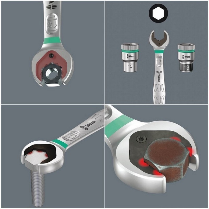 Wera 6001 Joker Switch Cırcırlı Yıldız Açık Ağız Kombine Anahtar 19mm 05020074001