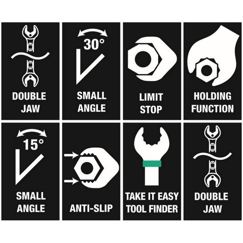 Wera 6002 Joker Çift Açık Ağız Kombine Anahtar 30-32mm 05020264001