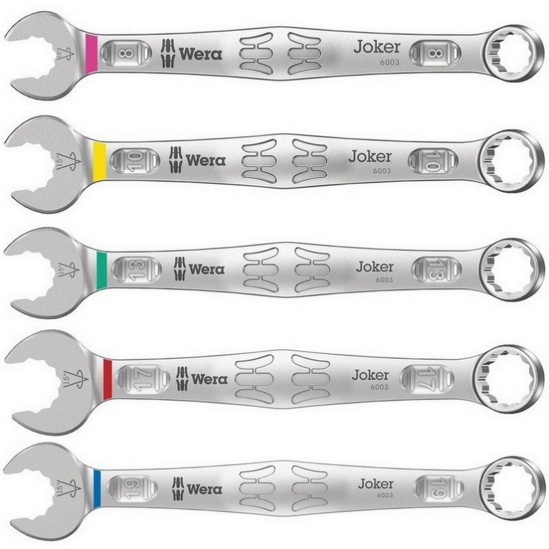 Wera 6003 Joker Yıldız Açık Ağız Kombine Anahtar Set 5P 05020230001