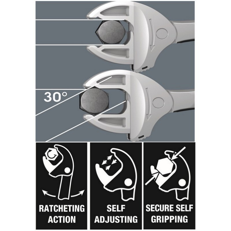 Wera 6004 Joker Cırcırlı Kurbağacık Seti 4P 05020110001