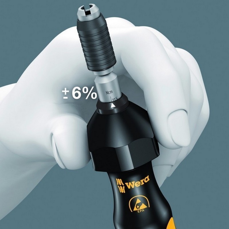 Wera 7435 ESD Ayarlanabilir Torklu Tornavida 0.1-0.34Nm 05074786001