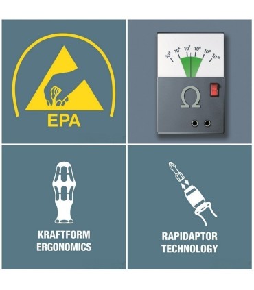 Wera 7435 ESD Ayarlanabilir Torklu Tornavida 0.1-0.34Nm 05074786001