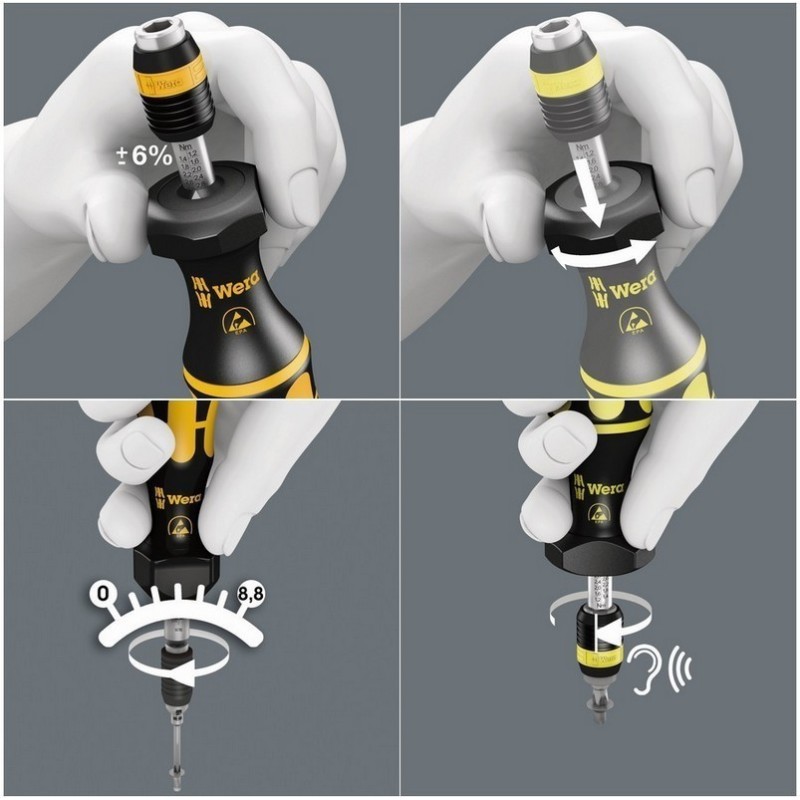 Wera 7452 ESD 0.9-1.5Nm Önayarlı Torklu Tornavida 05074824010