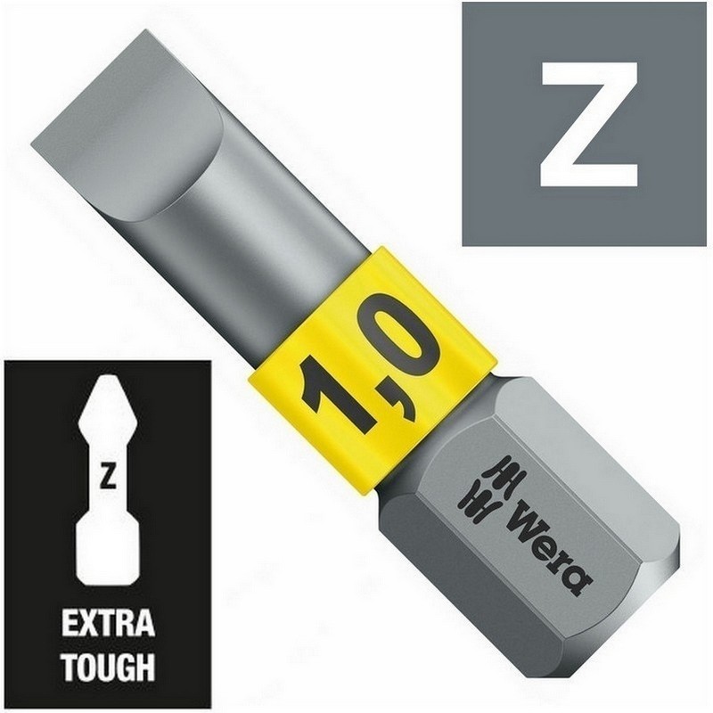 Wera 800/1 BTZ Düz Bits Uç 25x0,8x5,5mm 05056064001