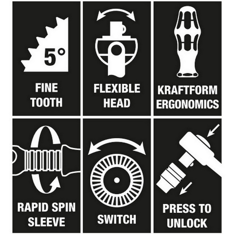Wera 8000 A Zyklop Cırcır 1/4" Sürücü 05003500001