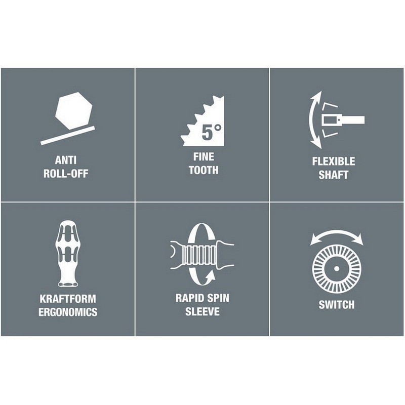 Wera 8000 B Zyklop Cırcır 3/8" Sürücü 05003550001