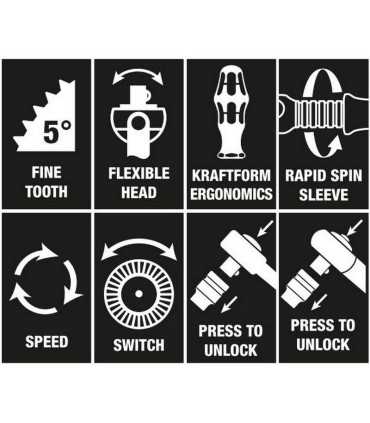 Wera 8000 B Zyklop Cırcır 3/8" Sürücü 05003550001