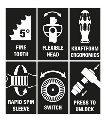 Wera 8000 C Zyklop Cırcır 1/2" Sürücü 05003600001