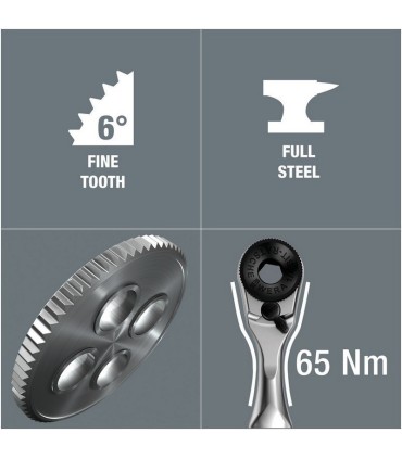 Wera 8001 A Zyklop Mini 1 Cırcır 1/4" Sürücü 05073230001