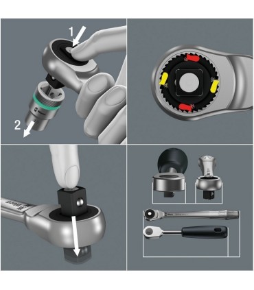 Wera 8003 A Zyklop 1/4" İtmeli Sürücü Metal Cırcır 05004003001